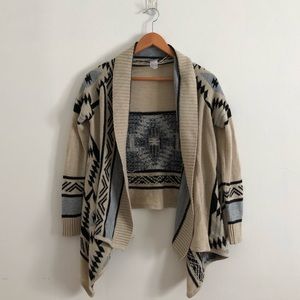 Charlotte Russe Tribal Print Cardigan